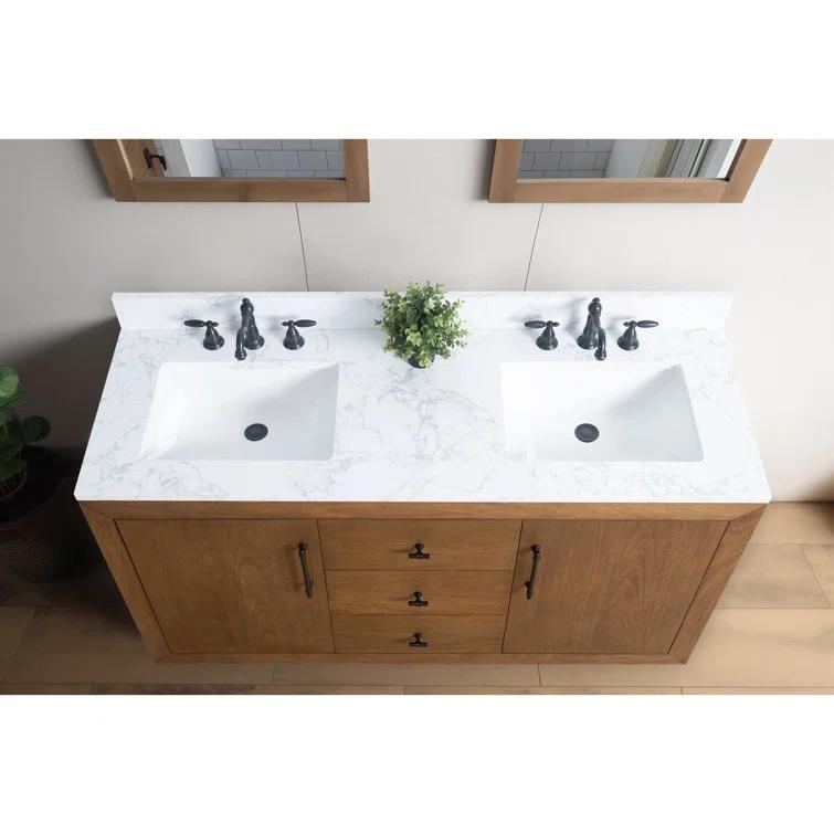 60" Double Bathroom Vanity Set with Top