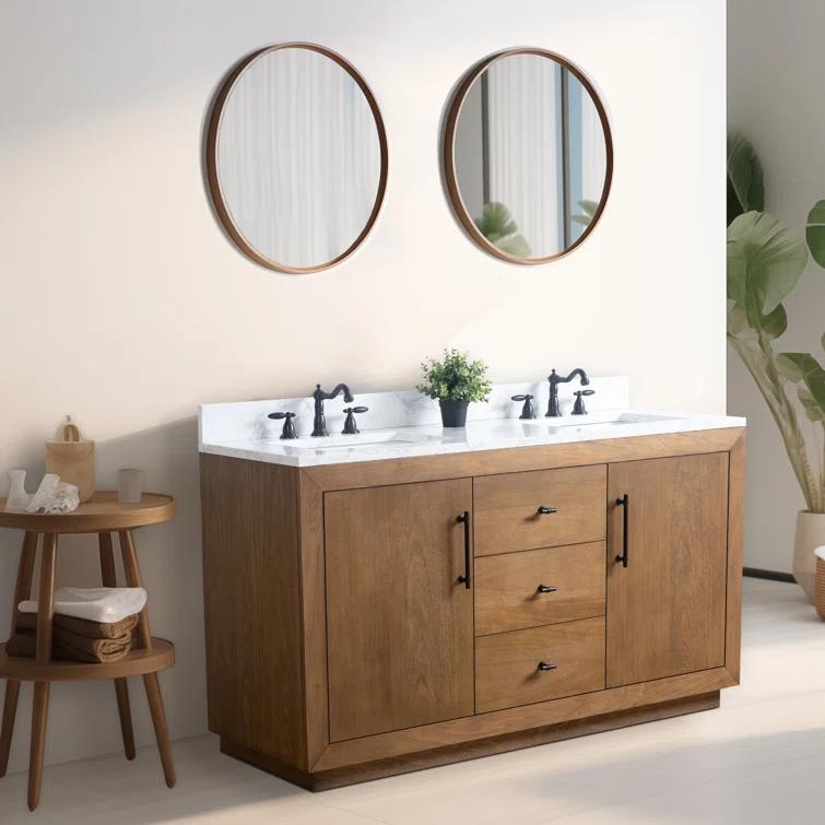 60" Double Bathroom Vanity Set with Top