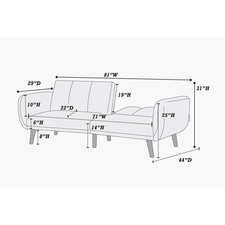 81'' Upholstered Convertible Sofa