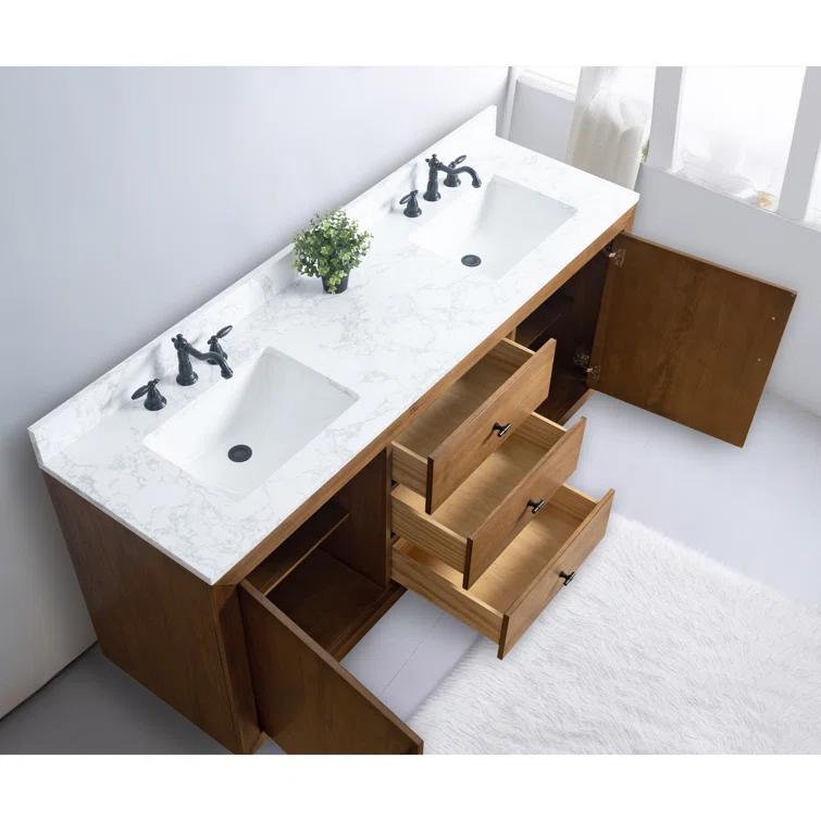 72" Free Standing Double Bathroom Vanity