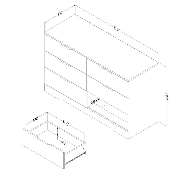 South Shore Holland 6-Drawer Dresser