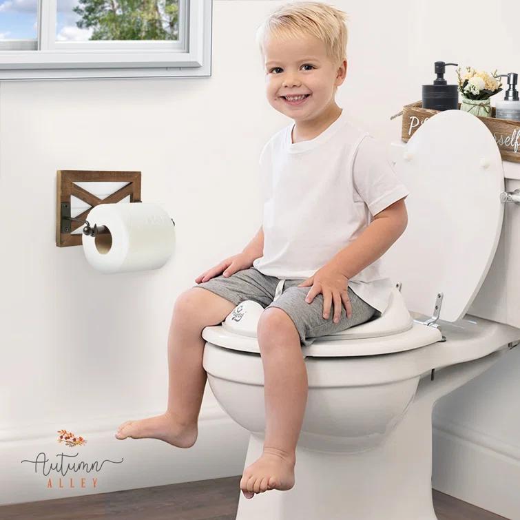 Wall Mount Farmhouse Toilet Paper Holder - Shiplap Accent