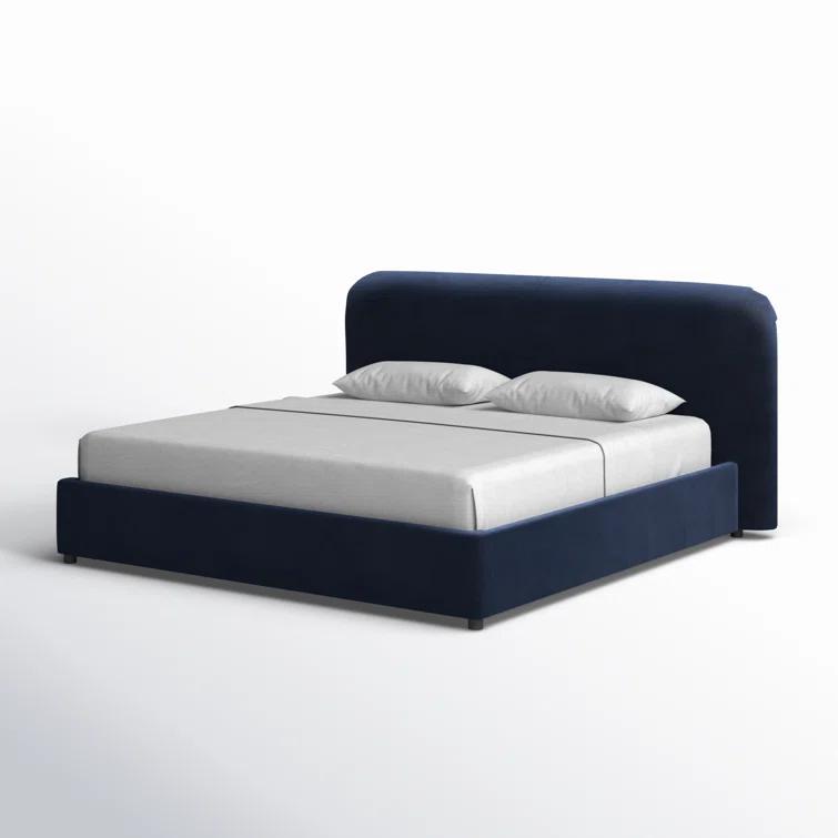 Zien Bed - Blue Velvet / King