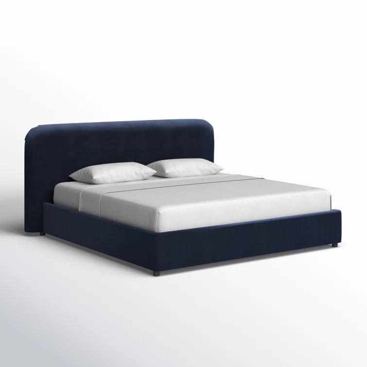 Zien Bed - Blue Velvet / King