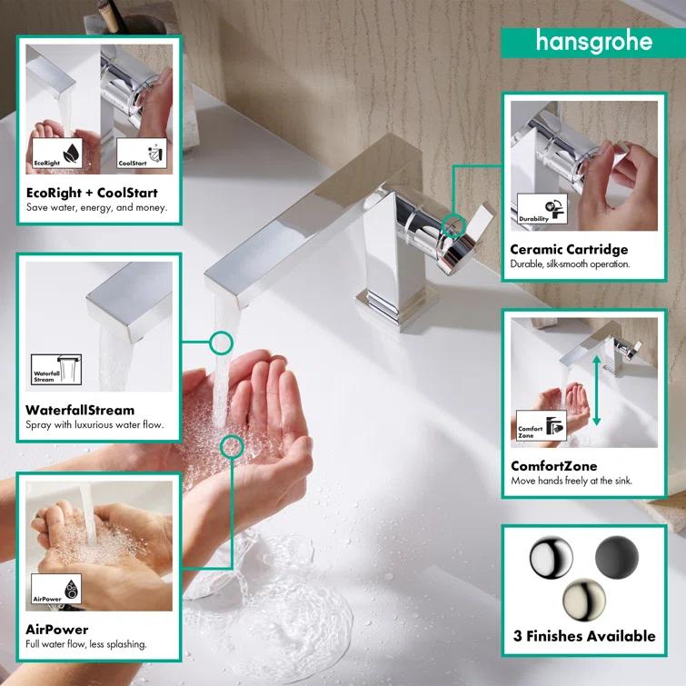 Hansgrohe 73021001 hansgrohe Tecturis E Single-Hole Fine 110, 1.2 GPM