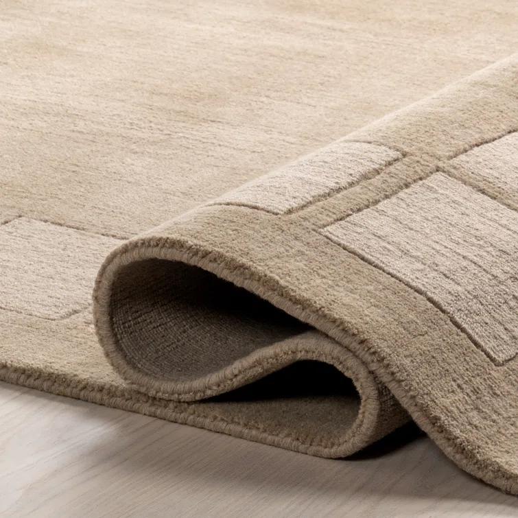 Milchan High Low Wool Blend Area Rug