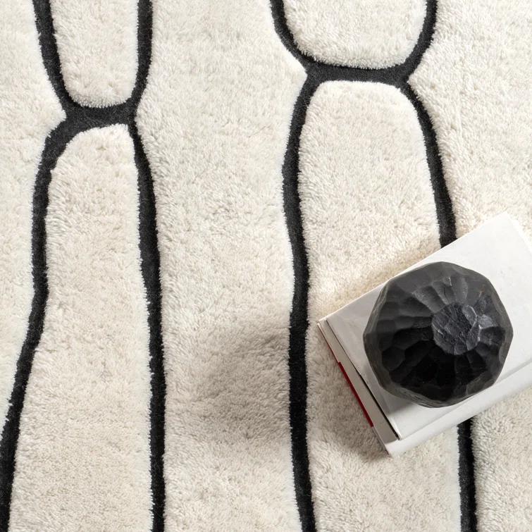Abstract New Zealand Wool Area Rug