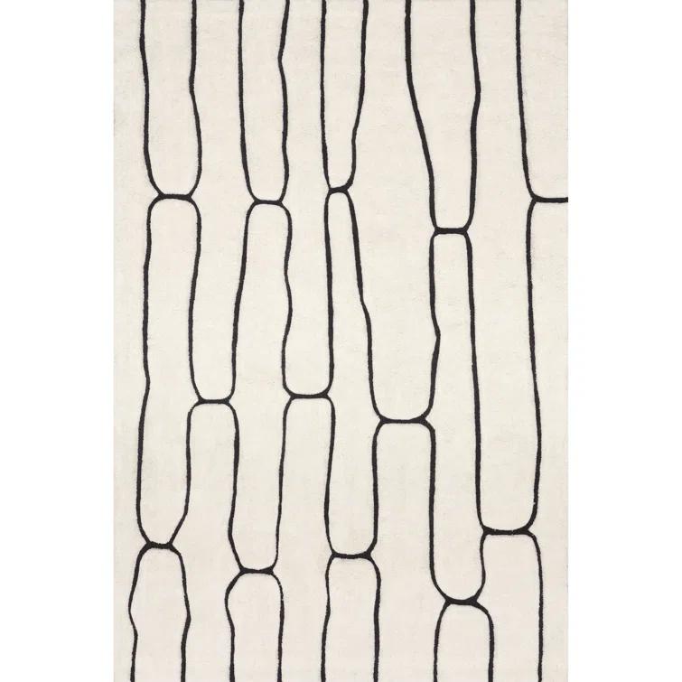 Abstract New Zealand Wool Area Rug