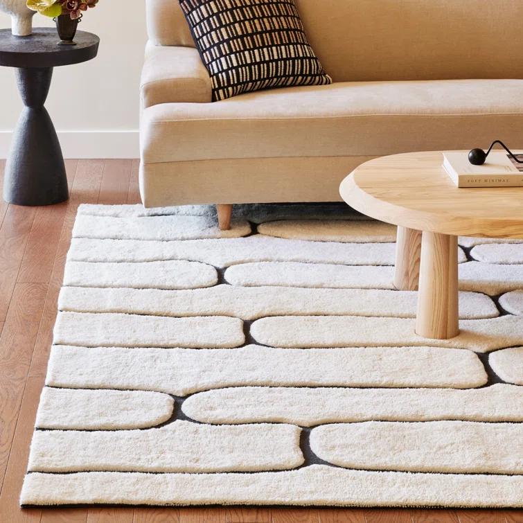 Abstract New Zealand Wool Area Rug