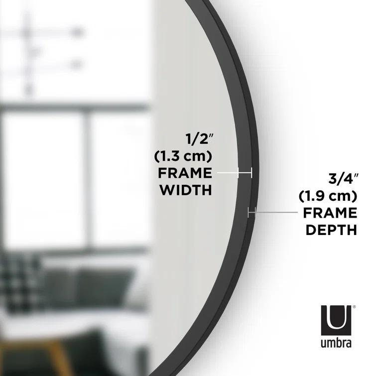 Hub Rubber Round Mirror