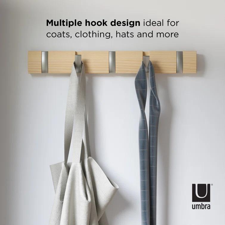Flip 5 - Hook Solid Wood Coat Rack