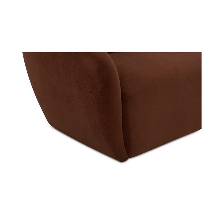Moe's Home Collection Amelia Left Arm Facing Chair Chestnut Fabric