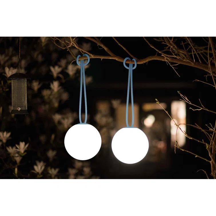 Bolleke 8" Battery Powered Integrated LED Outdoor Hanging Light
