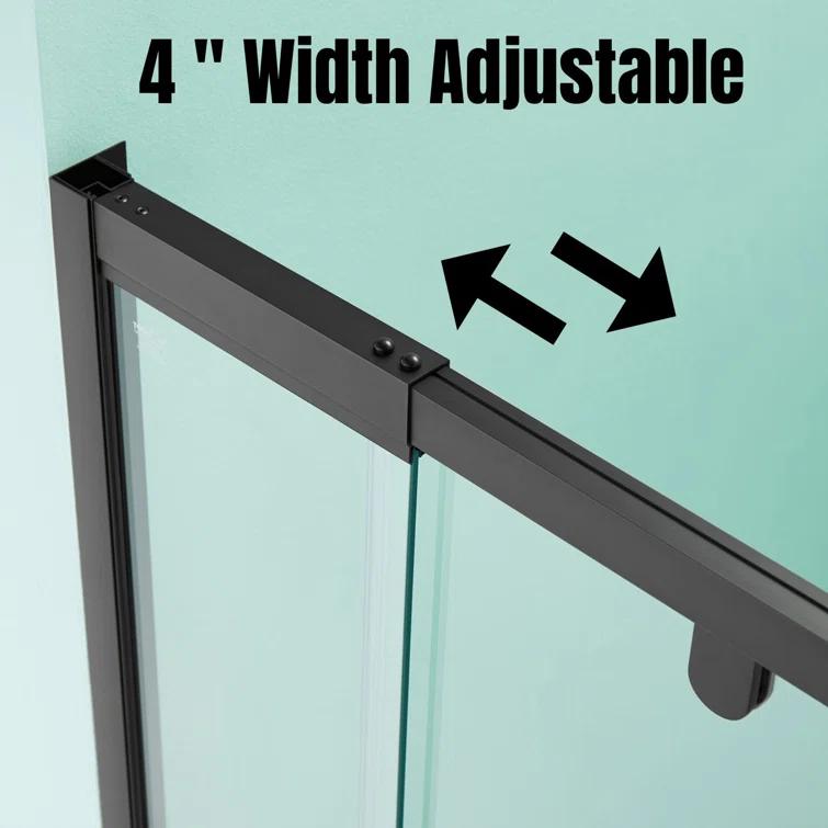36 in.W - 72 in.H Pivot Shower Door with Clear Glass and Stainless Steel Handle