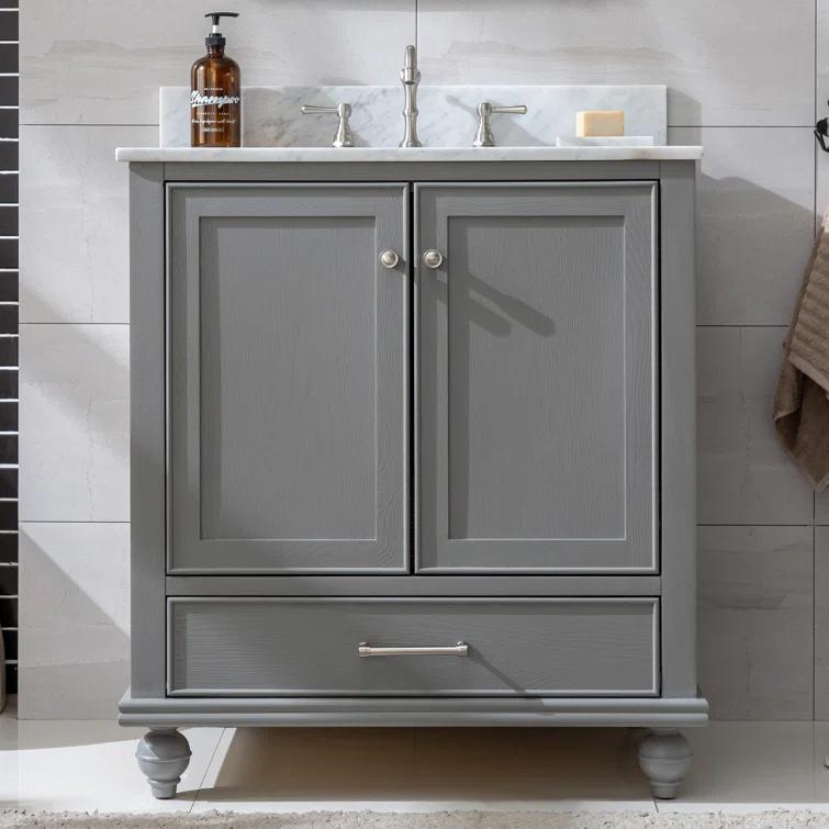 Melissa 30" Single Vanity - Grain White