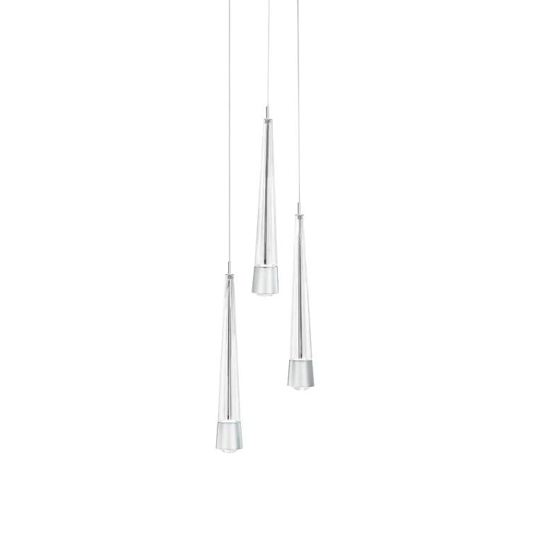 Chrome Glass LED Mini Pendant Light for Indoor/Outdoor Island