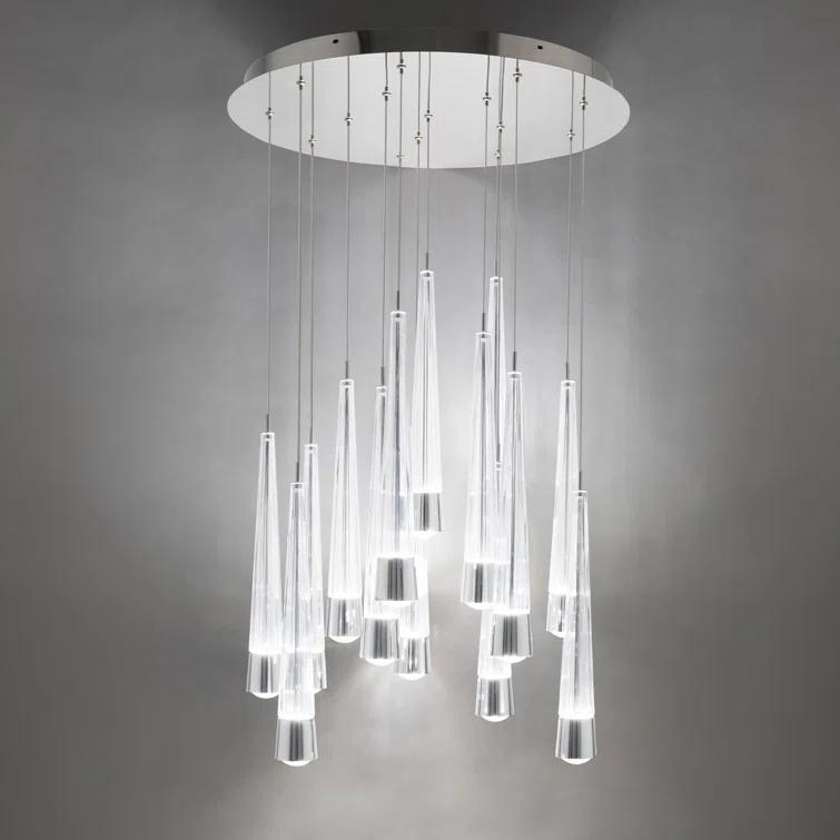 dweLED Quill Round 15 - Light LED Cluster Pendant