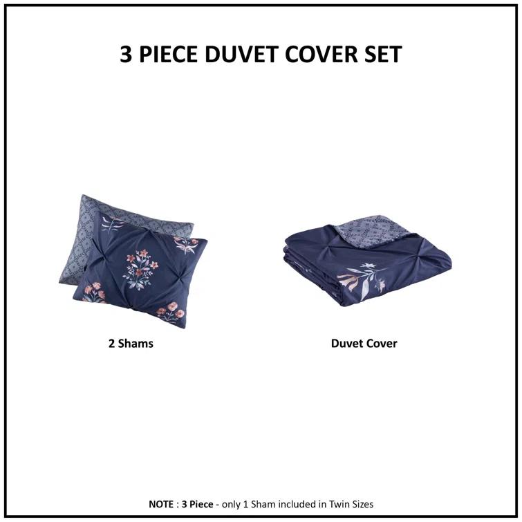 Madison Park Marfa 3 Piece Pintuck Duvet Cover Set