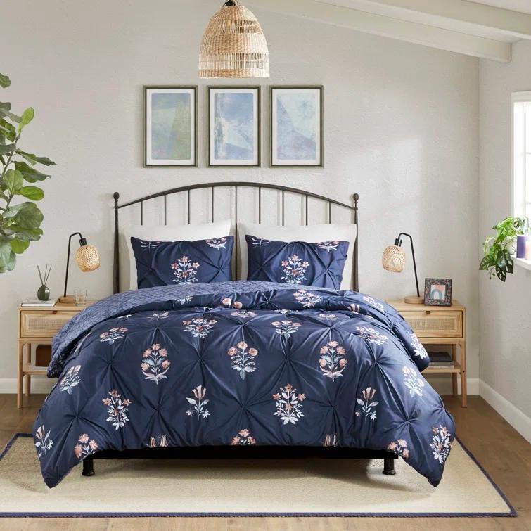Madison Park Marfa 3 Piece Pintuck Duvet Cover Set