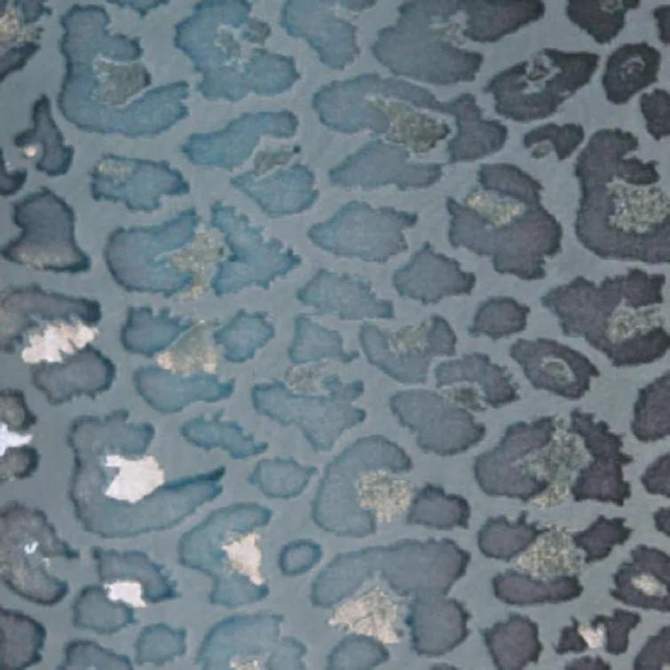 Kevin O'Brien Studio Leopard Animal Print Silk/Rayon/Velvet Reversible Throw Pillow