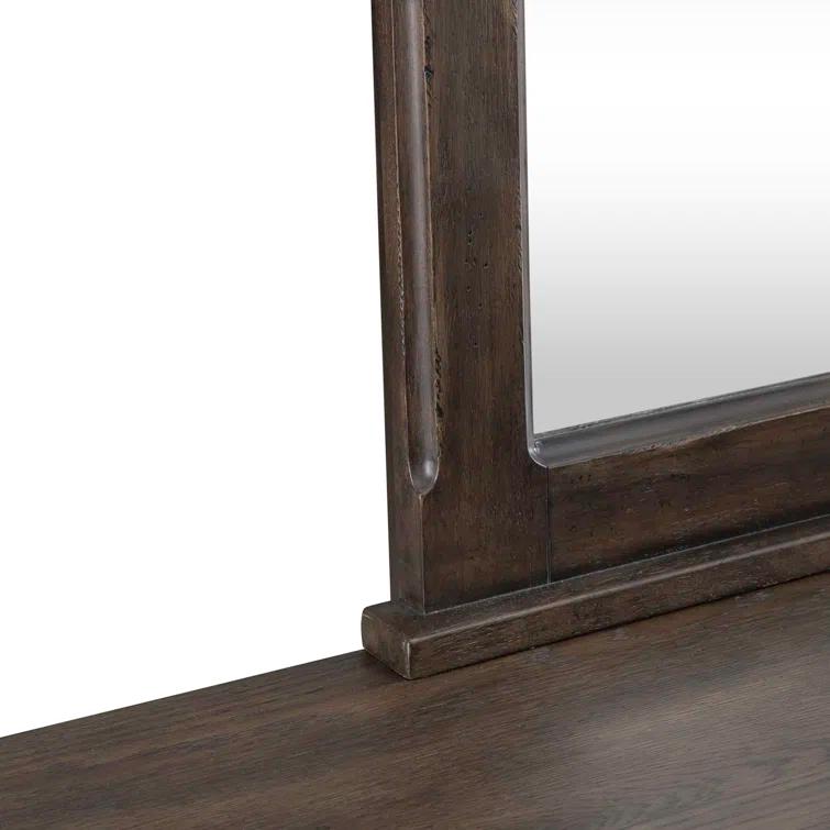 Deriah Upholstered Bed, Dresser & Mirror, Chest Set
