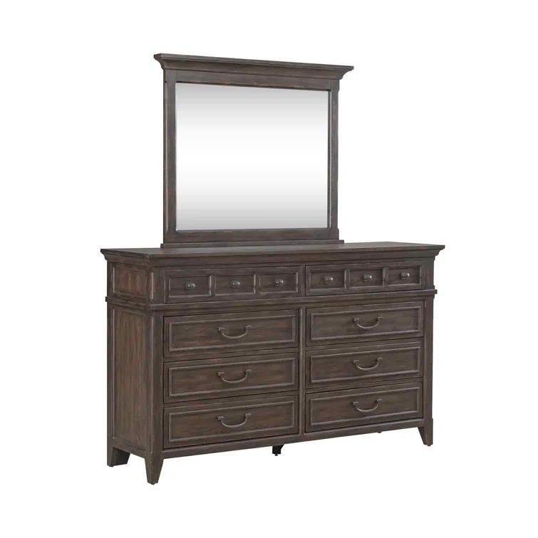 Deriah Upholstered Bed, Dresser & Mirror, Chest, Night Stand