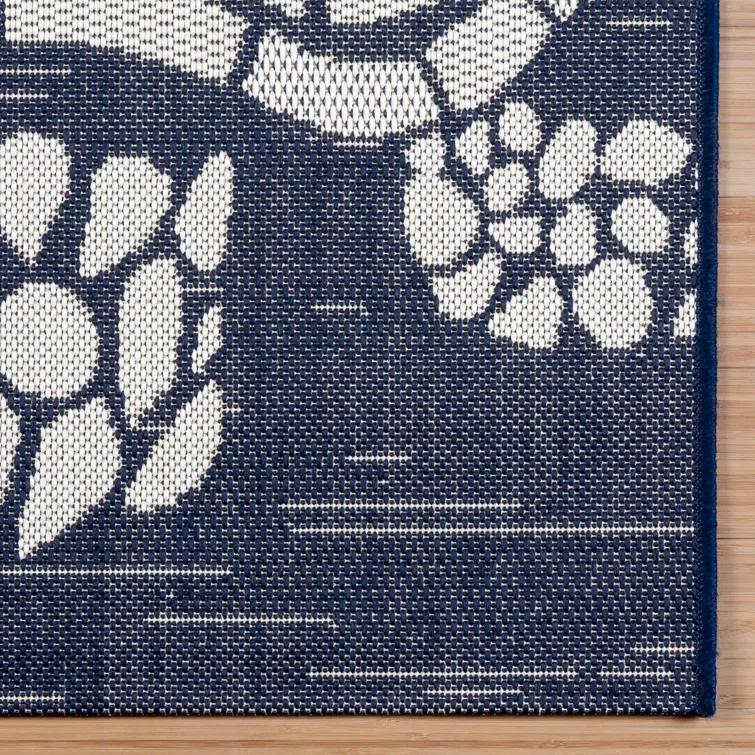 Paseo Tortue Sea Turtle Polypropylene Flatweave Indoor/ Outdoor Area Rug