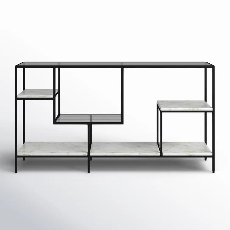 Arjune 29'' H x 54'' W Iron Geometric Bookcase