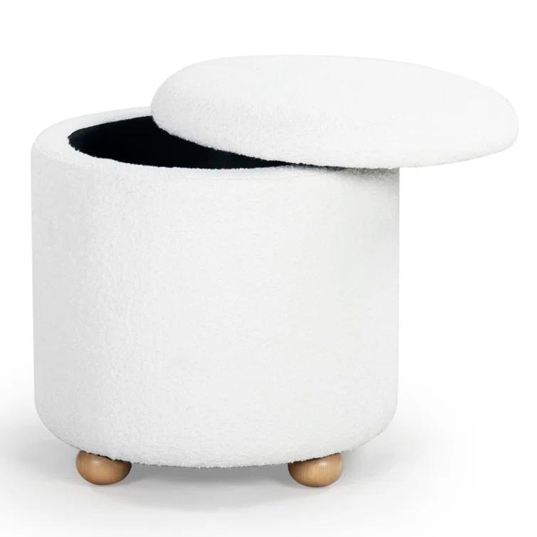 Becka Square Boucle Storage Ottoman