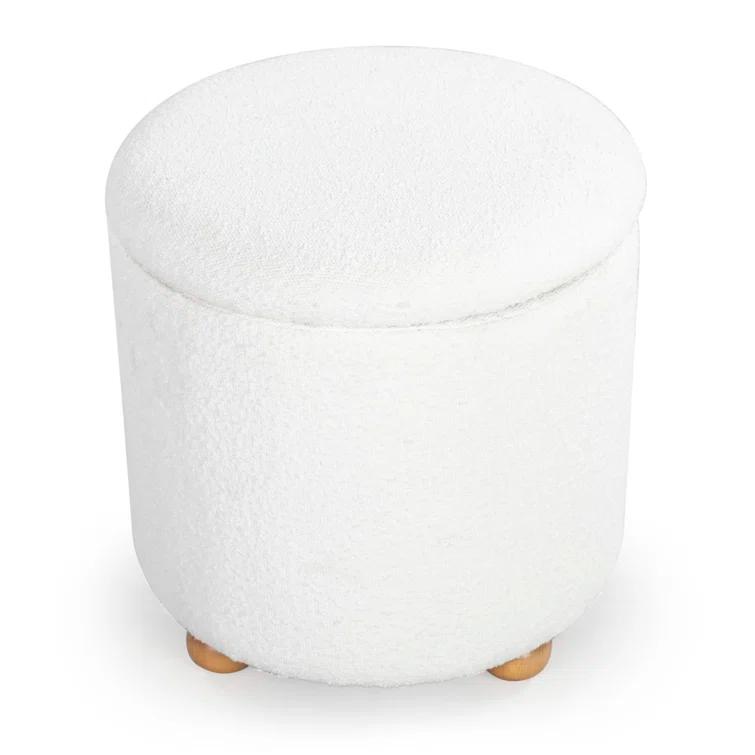 Becka Square Boucle Storage Ottoman