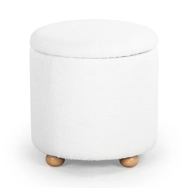 Becka Square Boucle Storage Ottoman