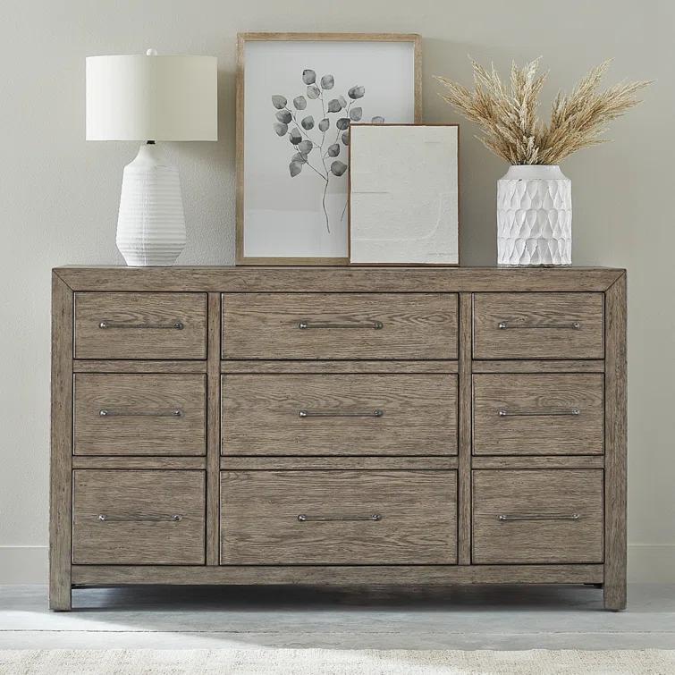 Jazaniah Panel Bed, Dresser And Mirror