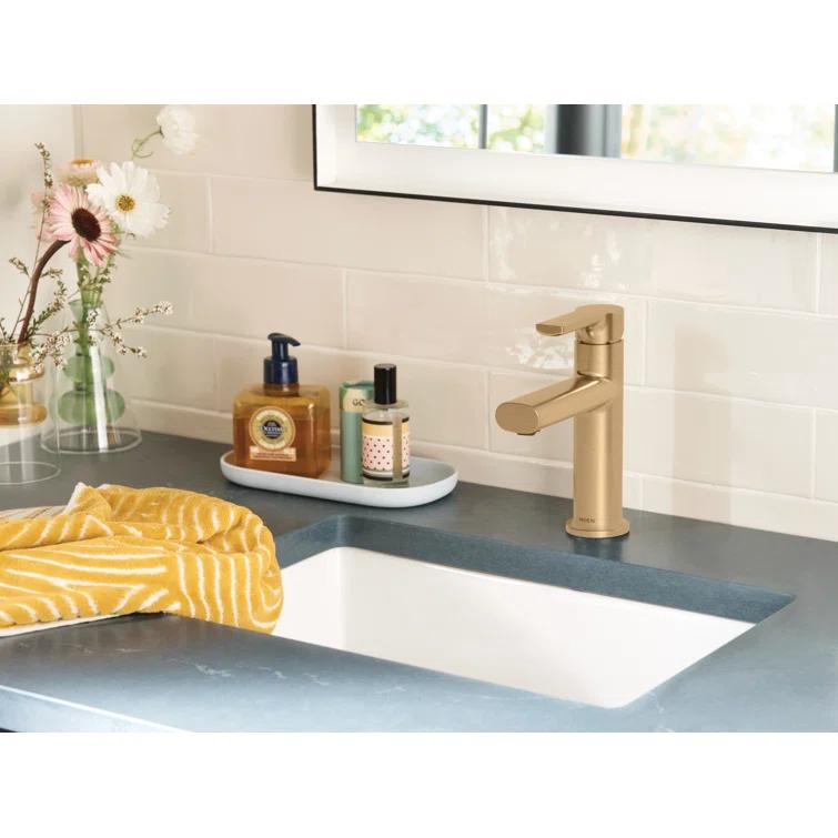 Moen Moen Meena Single Hole Bathroom Faucet with Drain Assembly 84794BZG
