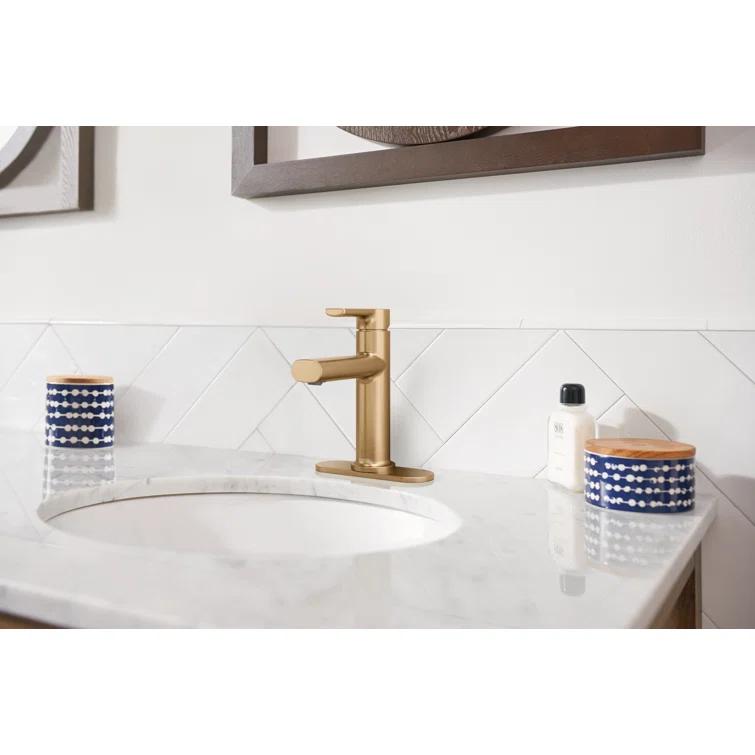 Moen Moen Meena Single Hole Bathroom Faucet with Drain Assembly 84794BZG