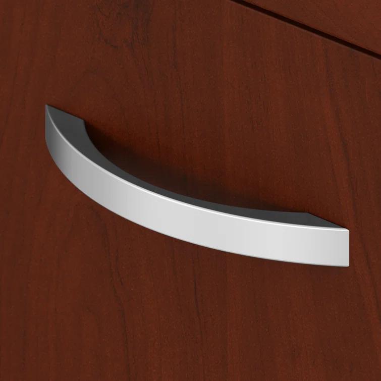 Series C Bow Front Desk with (2) 3 Drawer Mobile Pedestals