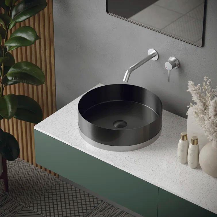 Karran Grantham KBF610 Single Handle Wall-Mount Bathroom Faucet in Gold