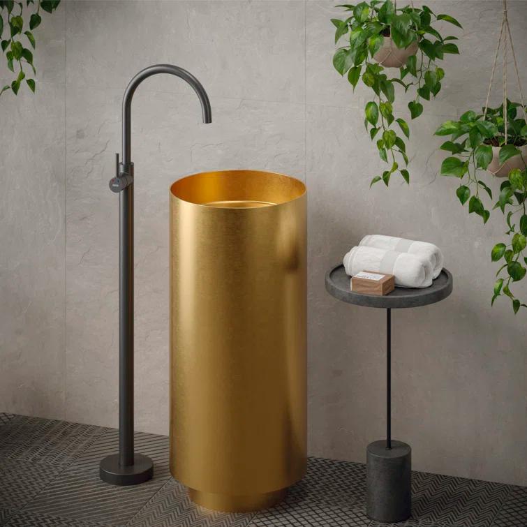 Karran Howick KBF650 Single Handle Freestanding Bathroom Faucet in Gunmetal Grey