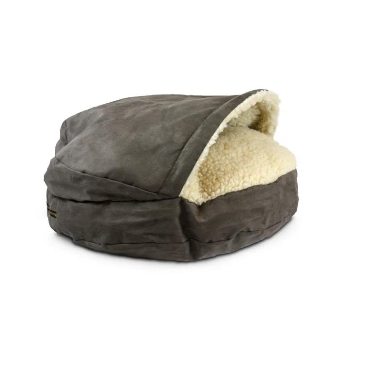 Snoozer Cozy Cave Luxury Microsuede Orthopedic Hooded Dog Bed