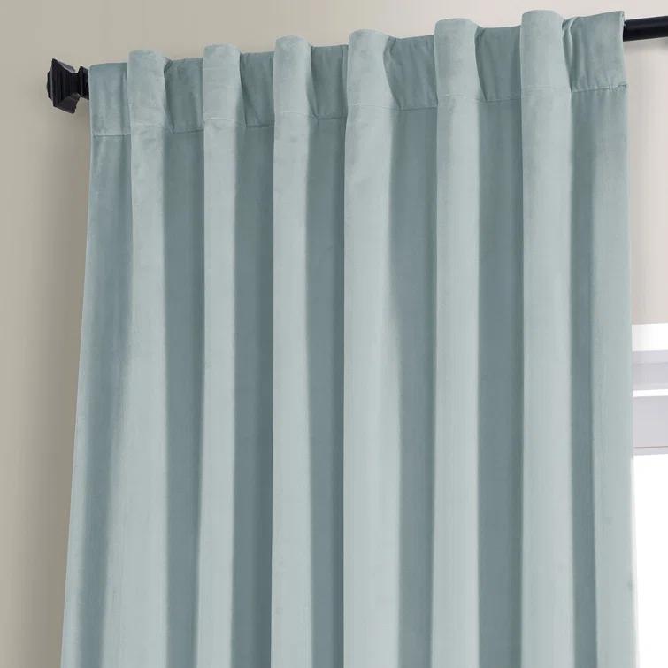 Loria Plush Velvet 100% Blackout Curtains For Bedroom, Living Room - Single Panel