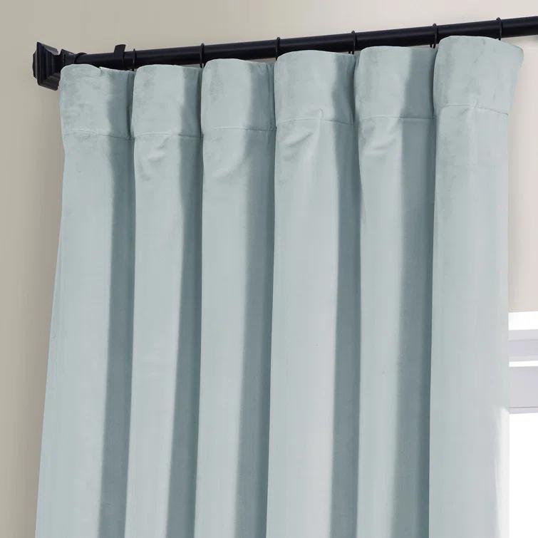Loria Plush Velvet 100% Blackout Curtains For Bedroom, Living Room - Single Panel