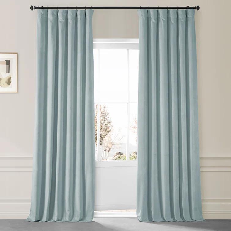 Loria Plush Velvet 100% Blackout Curtains For Bedroom, Living Room - Single Panel