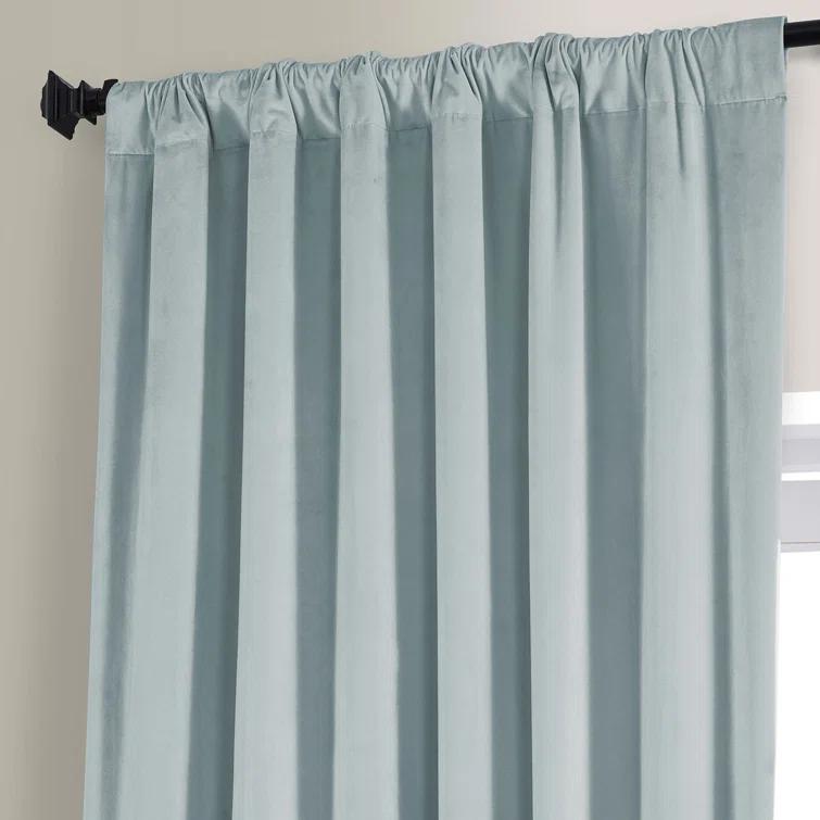 Loria Plush Velvet 100% Blackout Curtains For Bedroom, Living Room - Single Panel