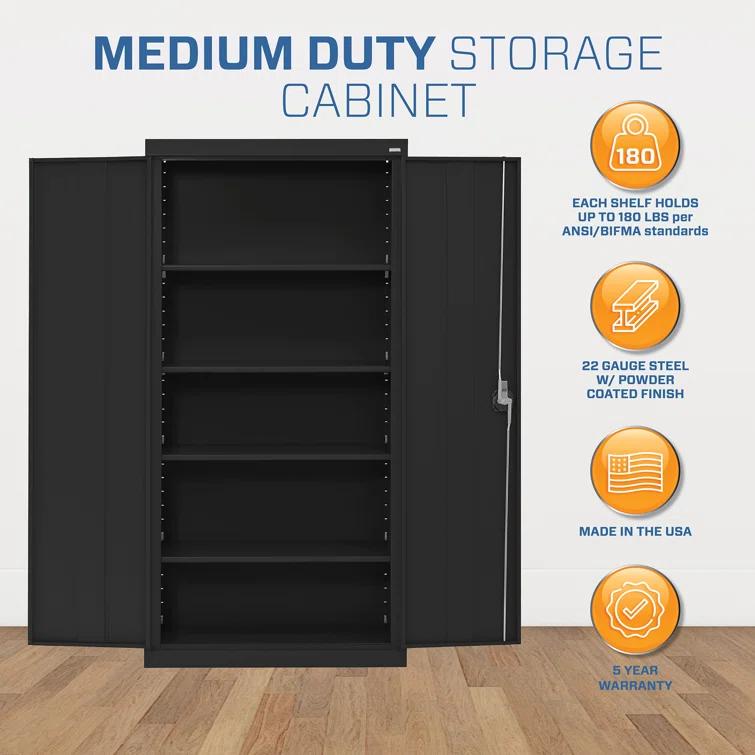 36'' Wide 5 - Shelf Storage Cabinet