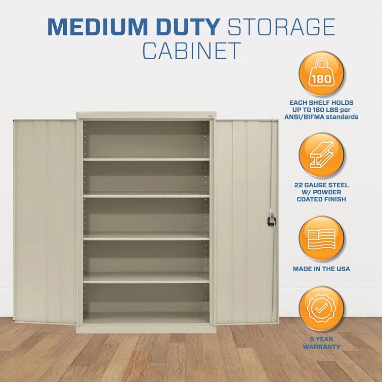 Sandusky Lee Elite 24" D x 46" W x 72" H, Steel Garage Storage Cabinet by Sandusky