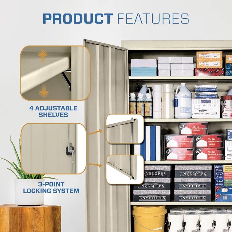Sandusky Lee Elite 24" D x 46" W x 72" H, Steel Garage Storage Cabinet by Sandusky