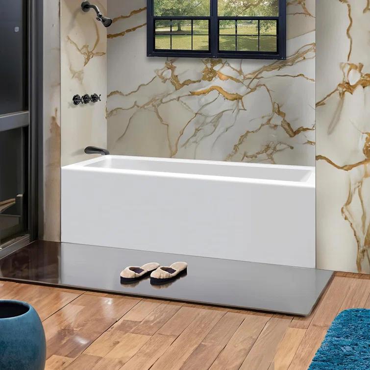 Apron Soaking Acrylic Bathtub