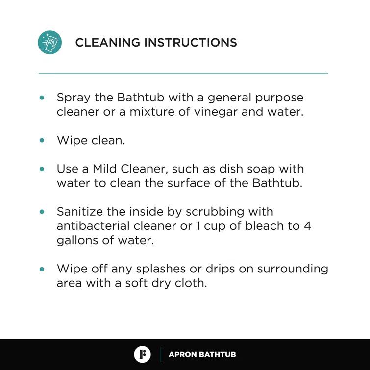 Apron Soaking Acrylic Bathtub