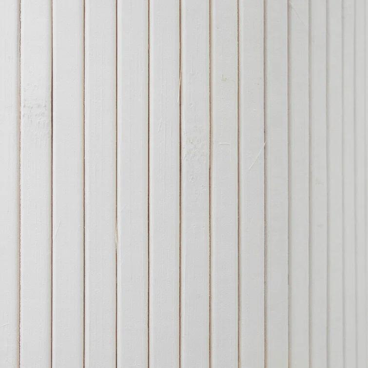 2 ft. Short Bamboo Wave Screen - White