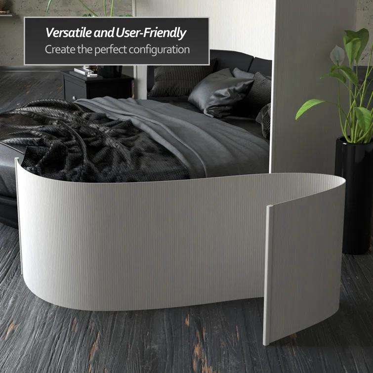 2 ft. Short Bamboo Wave Screen - White