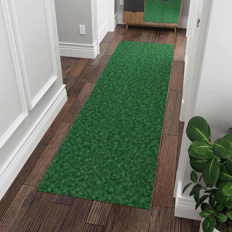 Custom Cut Non-Slip Rubberback Scrape Indoor/Outdoor Extra Long Runner Rugs for Hallway, Kitchen, Living Room, Garage, and Patio